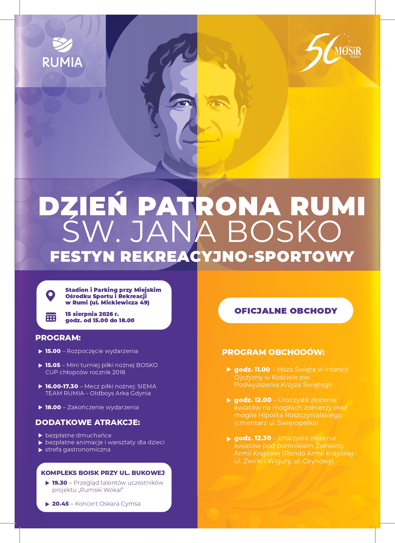 Festyn z okazji Dnia Patrona Miasta Rumi św. Jana Bosko