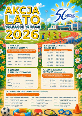 "Letnia Szkółka Pływania dla dzieci i młodzieży" - II turnus (nauka) - AKCJA LATO 2026